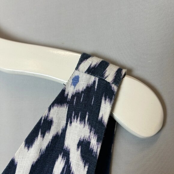 GAP Women's Blue and White Sleeveless Sundress with V-Neck Pockets and Side Zipp - Picture 5 of 10